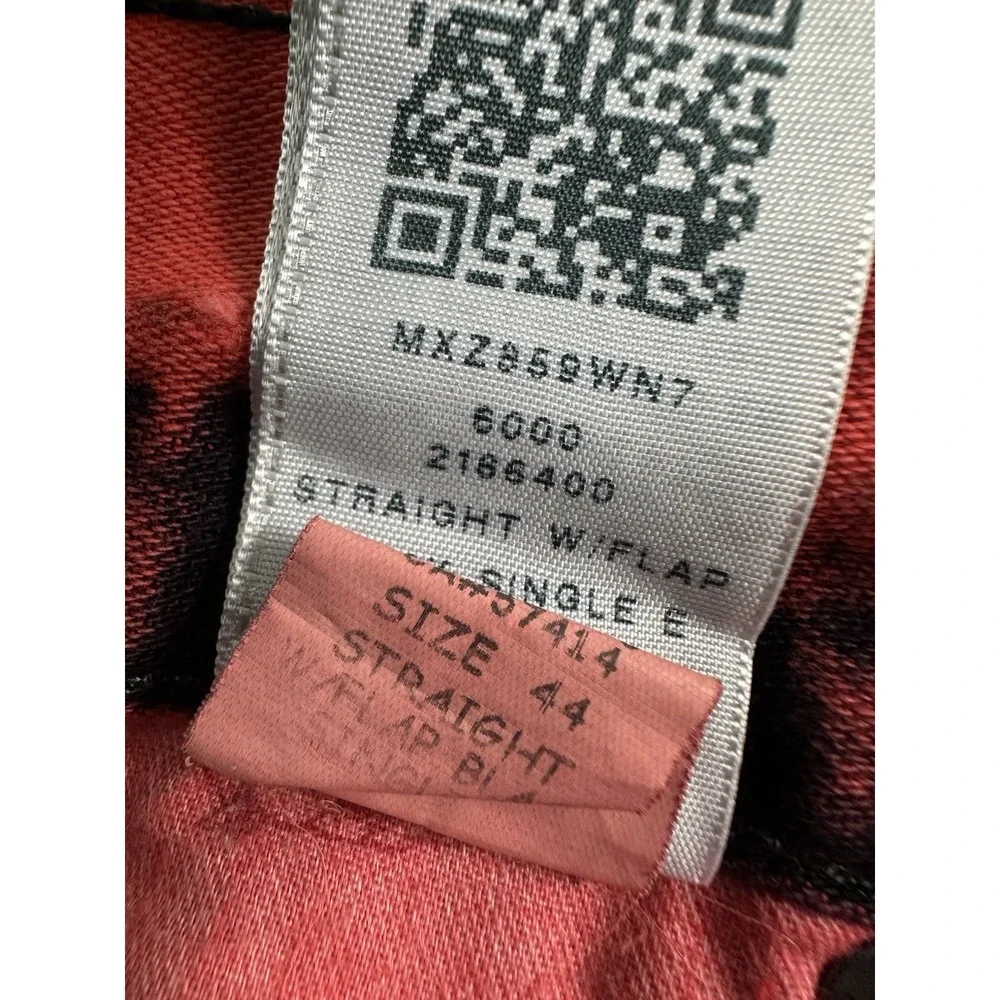 True Relgion Red Black Dyed Straight Flap Mens Jeans Size 44x30